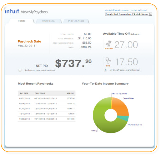 intuit pay stub template