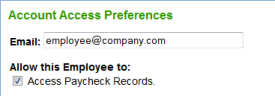 Account Access Preferences (Paycheck Records)