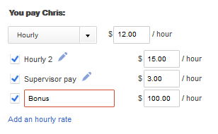 Bonus pay type